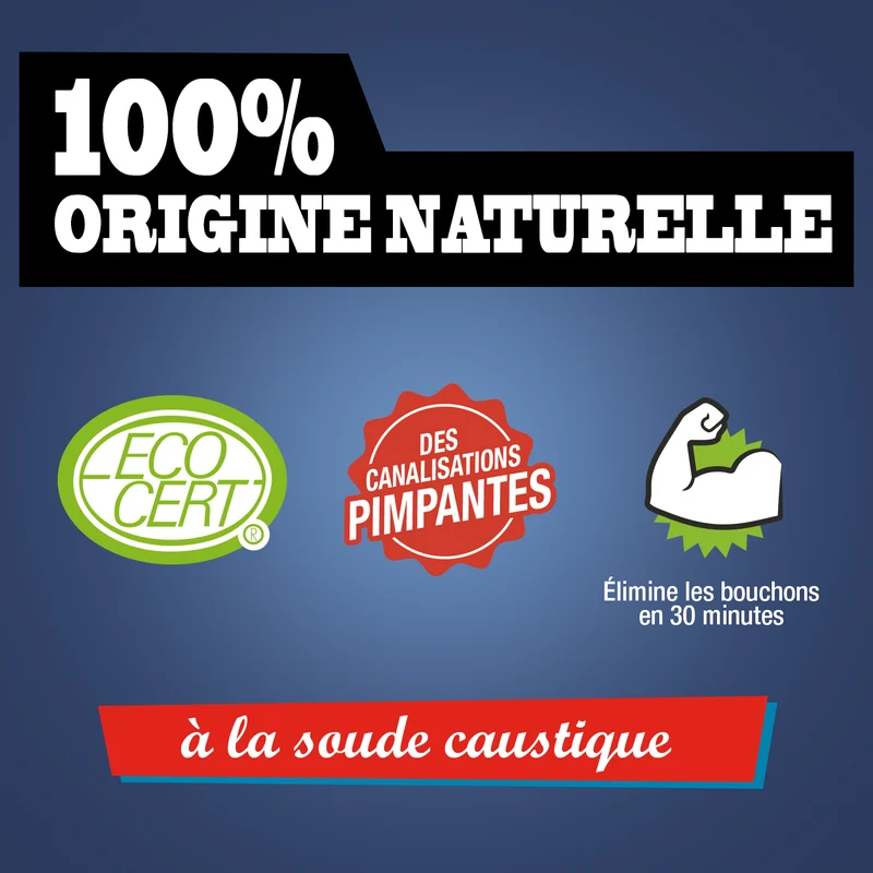Le déboucheur extra efficace à la soude