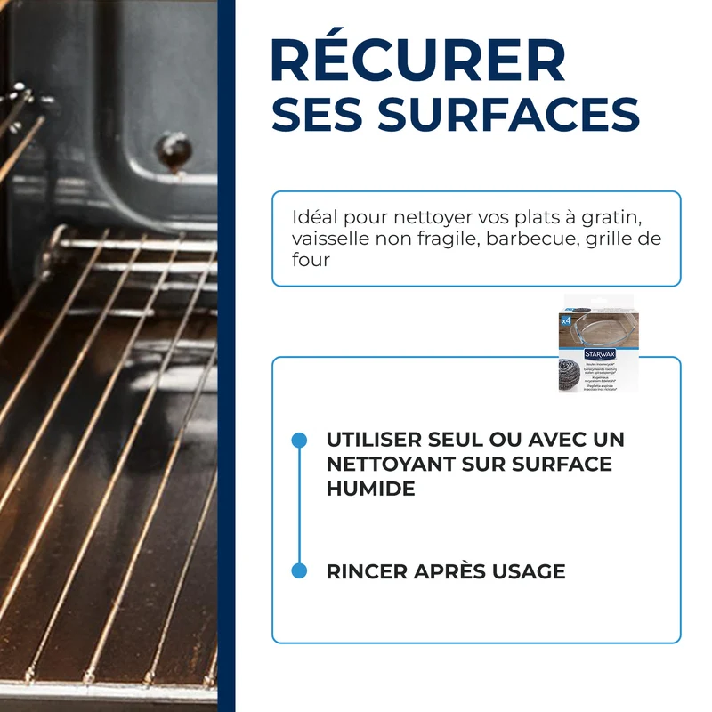 Boules inox recyclées x4 (70% recyclé)