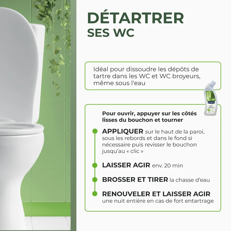 Détartrant en gel pour WC et broyeurs