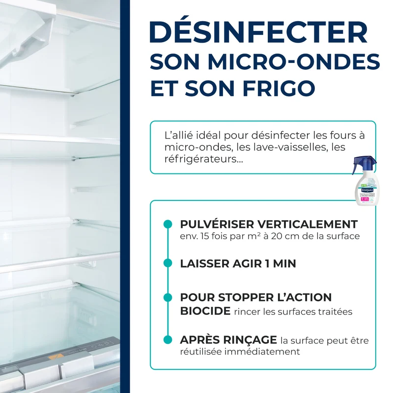 Désinfectant pour réfrigérateur et micro-ondes