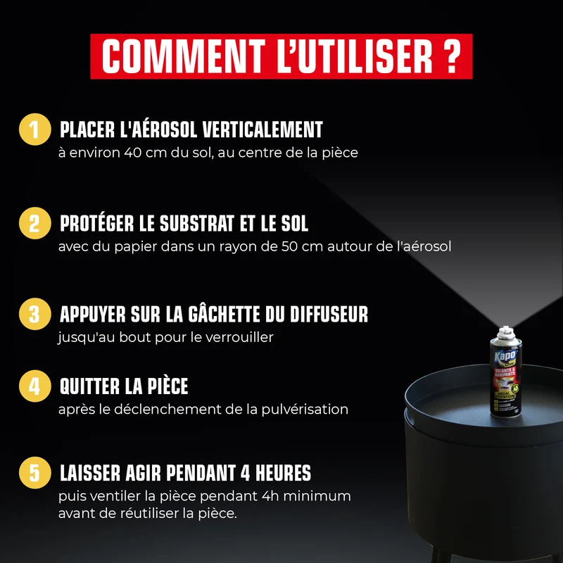 Aérosol diffusion automatique tous insectes