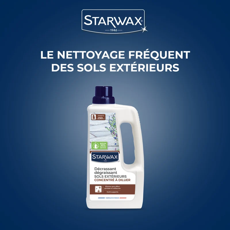 Décrassant dégraissant pour sols extérieurs