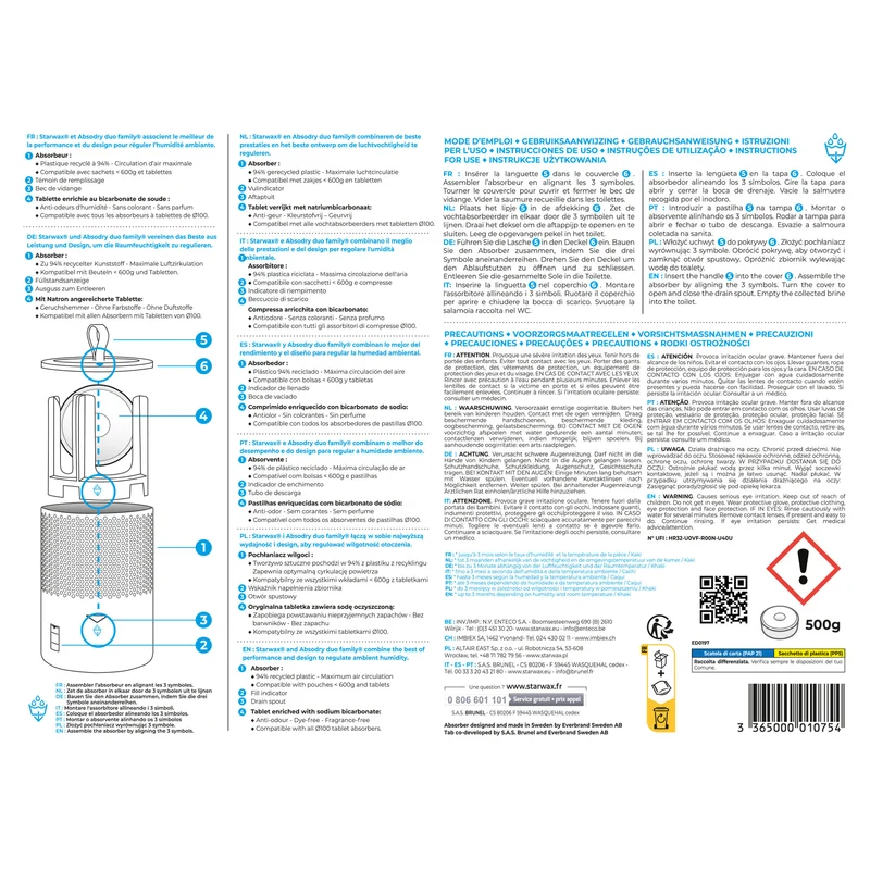 Absorbeur d'humidité + 1 tablette