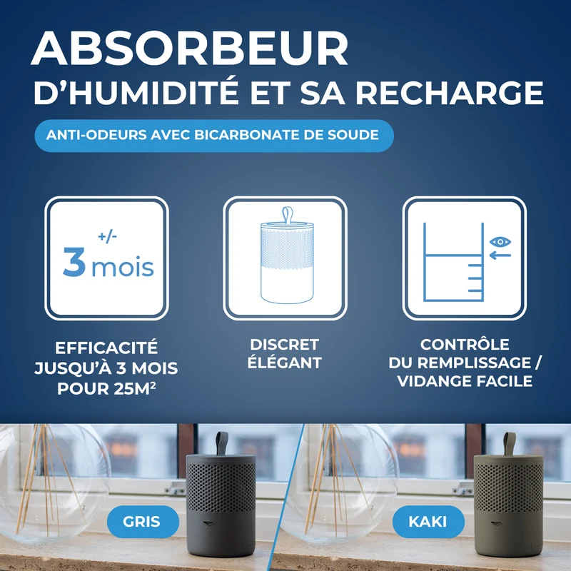 Absorbeur d'humidité + 1 tablette