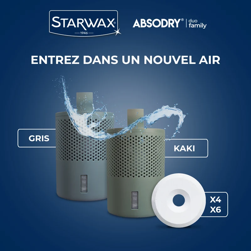 Absorbeur d'humidité + 1 tablette