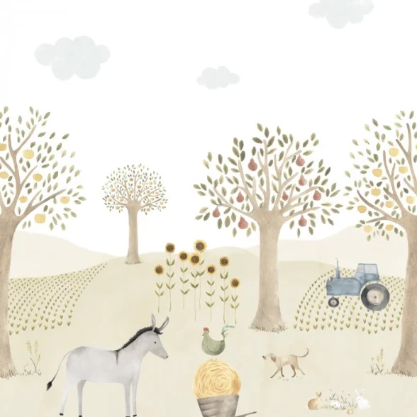 Papier Peint Panoramique CASADECO - The Farm Adventures with Donkey