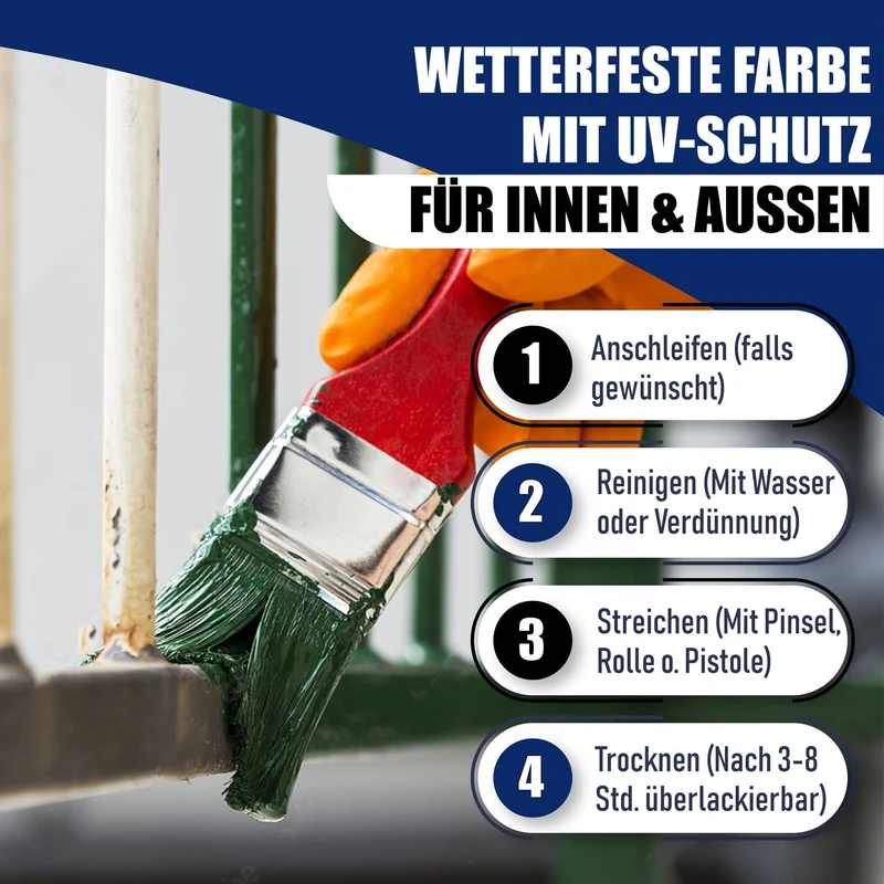 Metallschutzlack in Signalbraun RAL 8002 mit Lackierset (X500) - Hamburger Lack-Profi