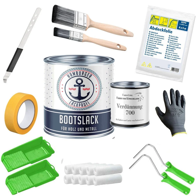 Bootslack Beigebraun RAL 8024 mit Lackierset (X500) - Hamburger Lack-Profi