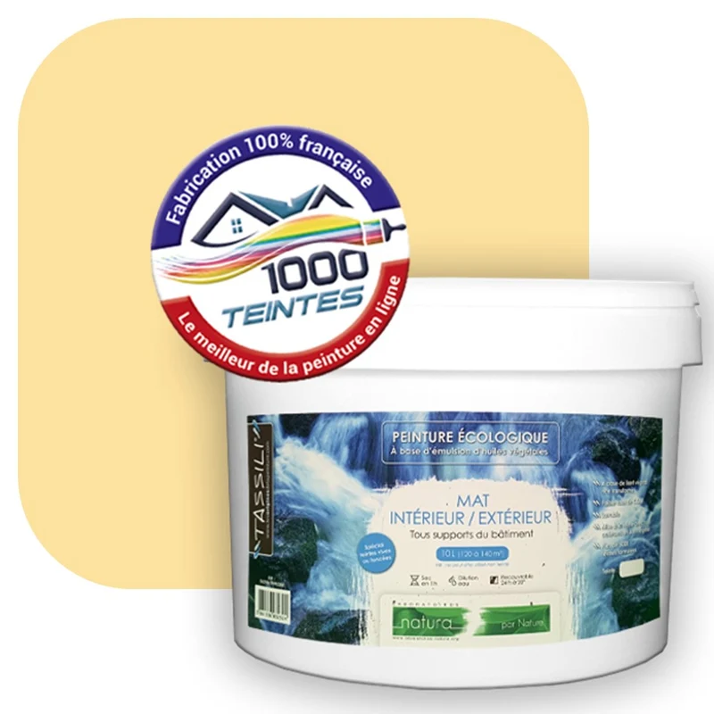 Peinture écologique Natura Tassili® Les Jaunes (L'Atelier by Edicolor 081C/081-C/081C1) Intérieur/Extérieur MAT