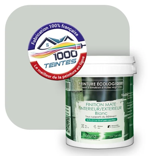 Peinture écologique Natura Tassili® Les Gris colorés (L'Atelier by Edicolor 035A/035-A/035A1) Intérieur/Extérieur MAT