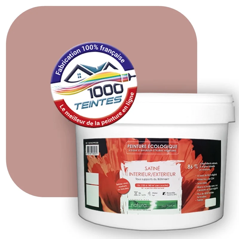 Peinture écologique Natura Tassili® Les Rouges (L'Atelier by Edicolor 100C/100-C/100C1) Intérieur/Extérieur SATIN