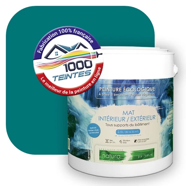 Peinture Natura Tassili® Bleu d'eau (RAL Classic 5021) Intérieur/Extérieur MAT