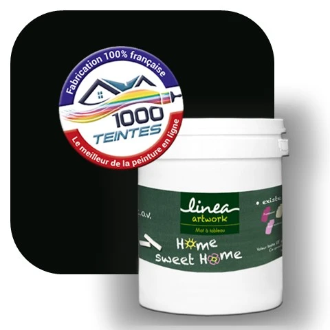 Peinture écologique Natura Linéa® Noir (ArtWork Ardoise AW-02) Intérieur MAT