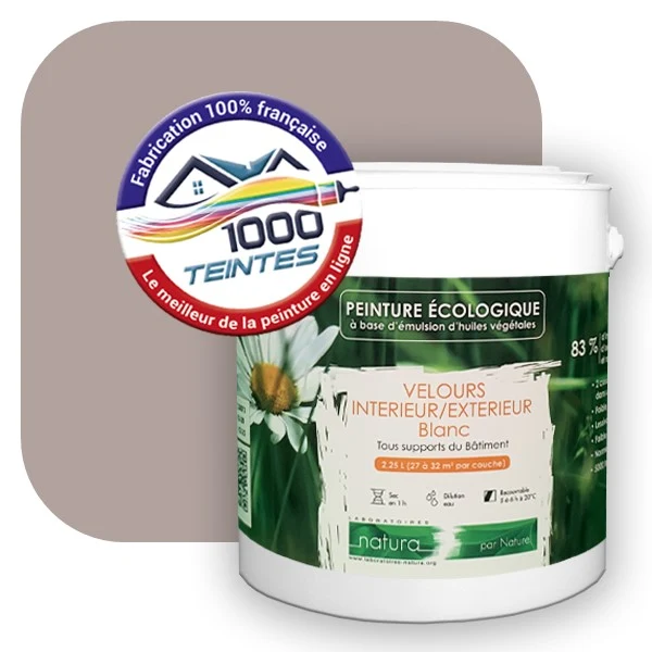 Peinture écologique Natura Tassili® Les Gris colorés (L'Atelier by Edicolor 026D/026-D/026D1) Intérieur/Extérieur VELOURS