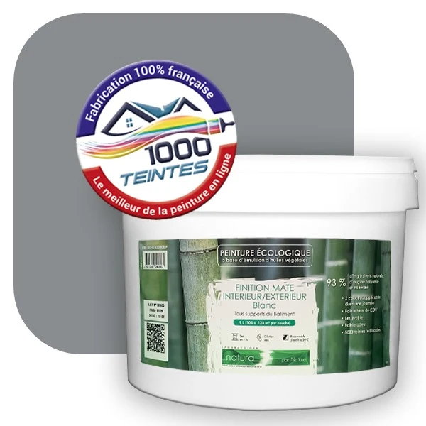 Peinture écologique Natura Tassili® Les Gris colorés (L'Atelier by Edicolor 020C/020-C/020C1) Intérieur/Extérieur MAT