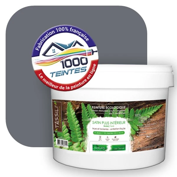 Peinture écologique Natura Tassili® Les Gris colorés (L'Atelier by Edicolor 032E/032-E/032E1) Intérieur SATIN