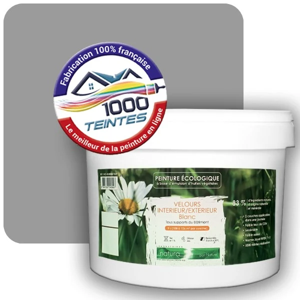 Peinture Natura Tassili® Gris de Sécurité (RAL Classic 7004) Intérieur/Extérieur VELOURS
