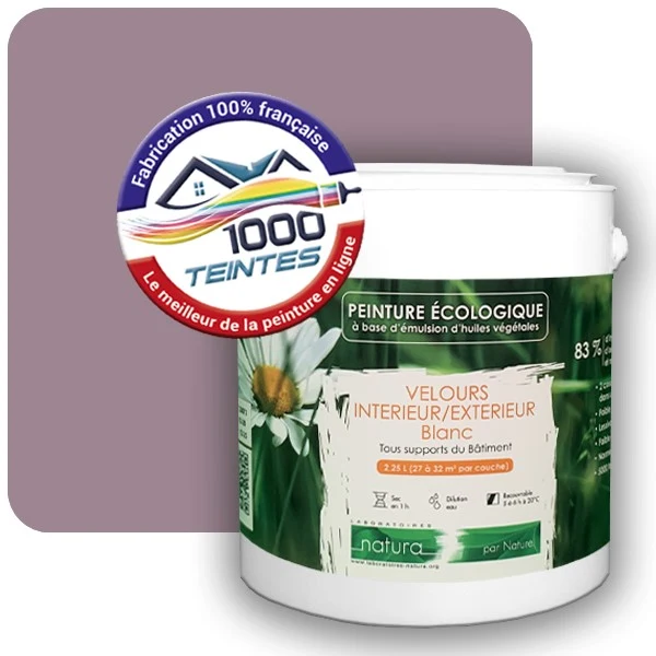 Peinture Natura Tassili® Violet Pastel (RAL Classic 4009) Intérieur/Extérieur VELOURS