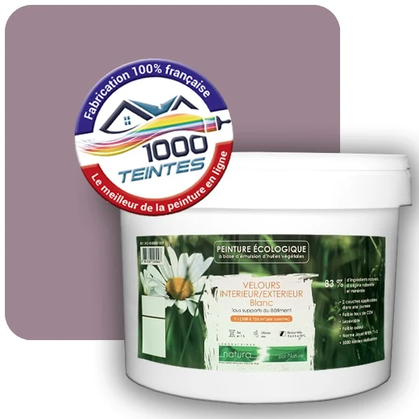 Peinture Natura Tassili® Violet Pastel (RAL Classic 4009) Intérieur/Extérieur VELOURS