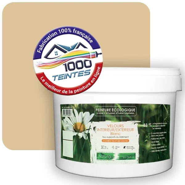Peinture Natura Tassili® Ivoire (RAL Classic 1014) Intérieur/Extérieur VELOURS