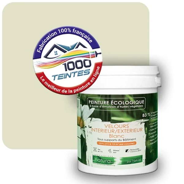 Peinture Natura Tassili® Les Verts (Mille Teintes E9-46) Intérieur/Extérieur VELOURS