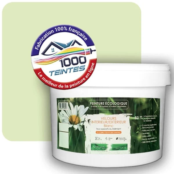 Peinture Natura Tassili® Les Verts (Mille Teintes E9-41) Intérieur/Extérieur VELOURS