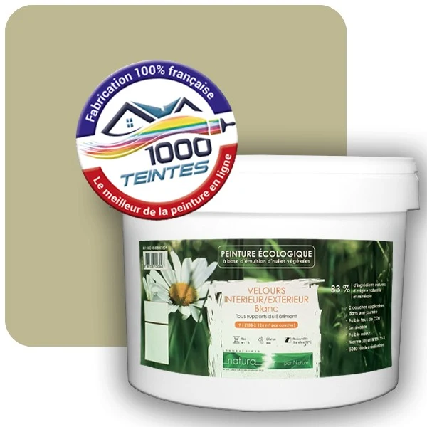 Peinture Natura Tassili® Les Verts (Mille Teintes E9-32) Intérieur/Extérieur VELOURS