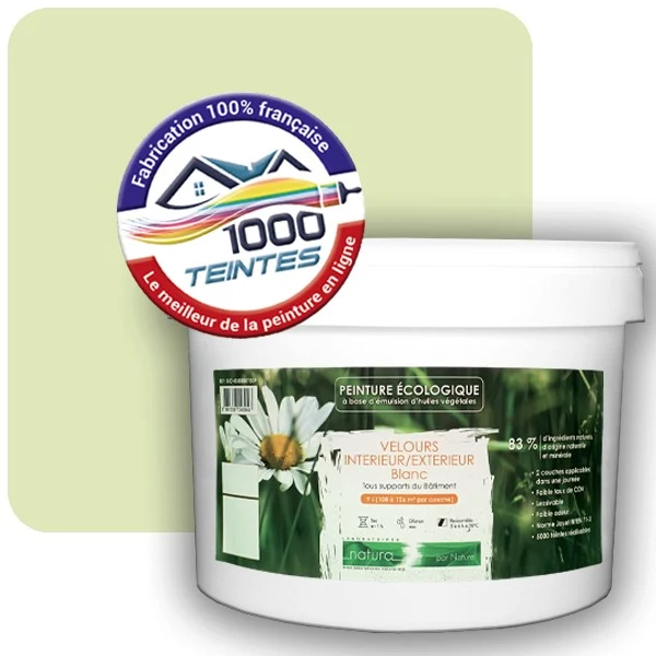 Peinture Natura Tassili® Les Verts (Mille Teintes E9-21) Intérieur/Extérieur VELOURS