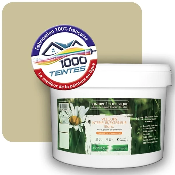 Peinture Natura Tassili® Les Verts (Mille Teintes E9-13) Intérieur/Extérieur VELOURS