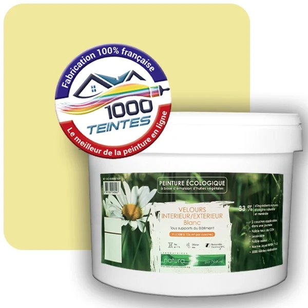 Peinture Natura Tassili® Les Jaunes (Mille Teintes E8-22) Intérieur/Extérieur VELOURS