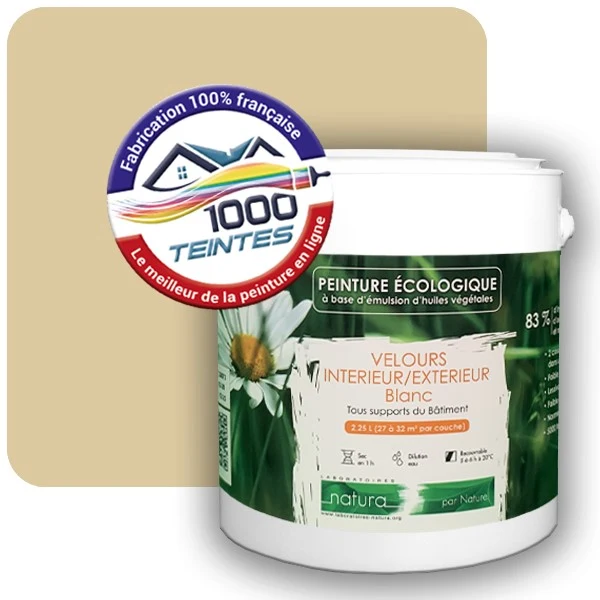 Peinture Natura Tassili® Les Jaunes (Mille Teintes E7-58) Intérieur/Extérieur VELOURS