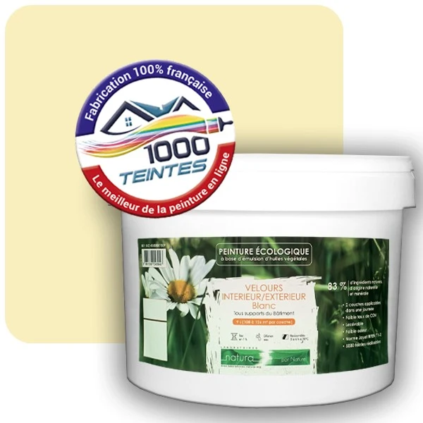 Peinture Natura Tassili® Les Jaunes (Mille Teintes E6-42) Intérieur/Extérieur VELOURS