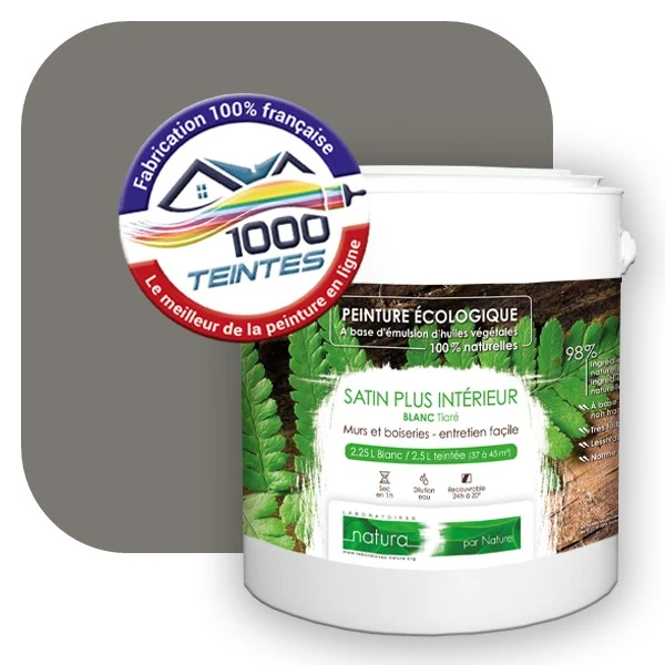 Peinture écologique Natura Tassili® Les Gris colorés (L'Atelier by Edicolor 015D/015-D/015D1) Intérieur SATIN
