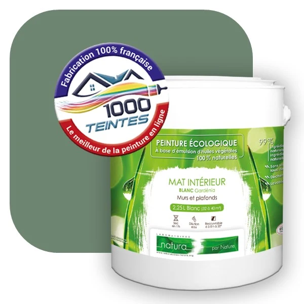 Peinture écologique Natura Tassili® Les Verts (L'Atelier by Edicolor 179E/179-E/179E1) Intérieur MAT
