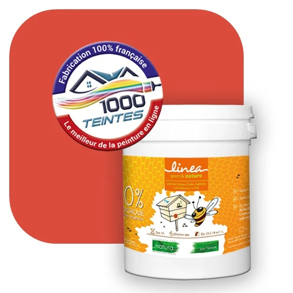 Peinture Natura Linéa® Orange Vif (Côté Apiculture 9604) Ruche SATIN