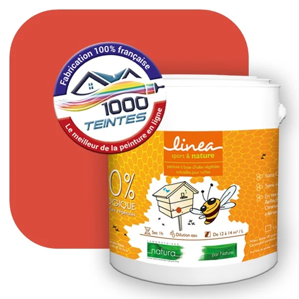 Peinture Natura Linéa® Orange Vif (Côté Apiculture 9604) Ruche SATIN