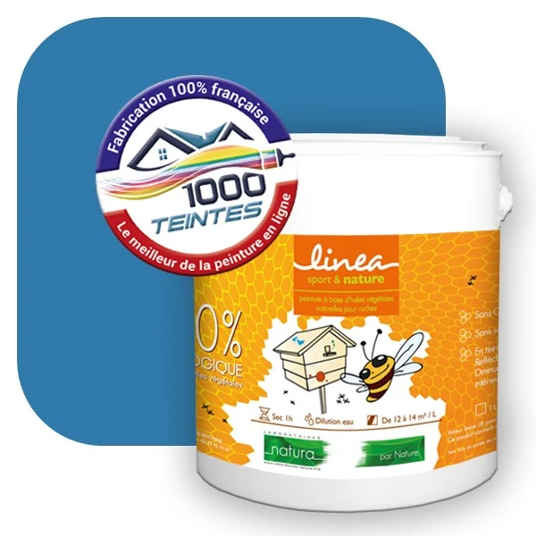 Peinture Natura Linéa® Bleu Phtalo (Côté Apiculture 9520) Ruche SATIN