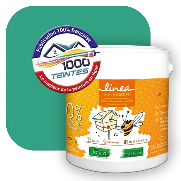 Peinture Natura Linéa® Vert Phtalo (Côté Apiculture 9402) Ruche SATIN