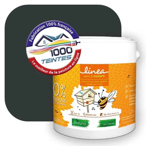 Peinture Natura Linéa® Noir Concentré (Côté Apiculture 9900) Ruche SATIN