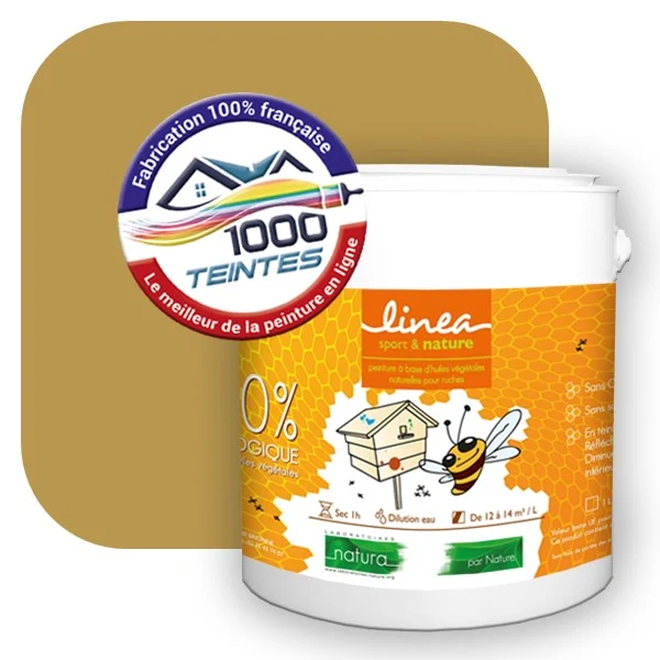 Peinture Natura Linéa® Oxyde Jaune (Côté Apiculture 9136) Ruche SATIN