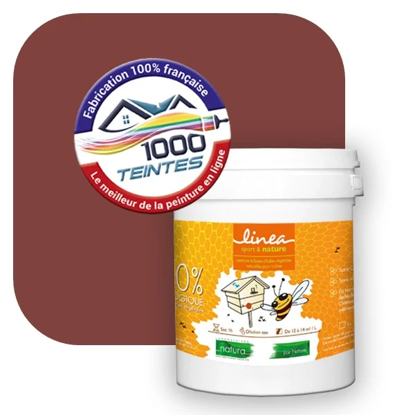 Peinture Natura Linéa® Oxyde Rouge (Côté Apiculture 9176) Ruche SATIN