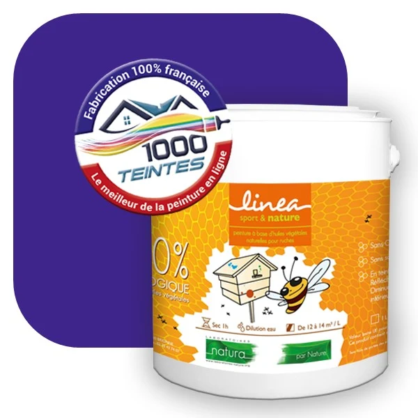 Peinture Natura Linéa® Bleu Outremer (Côté Apiculture 9507) Ruche SATIN