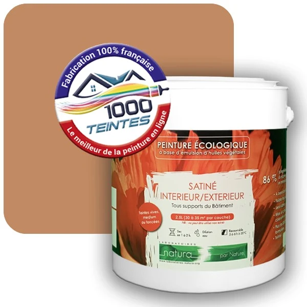 Peinture Natura Tassili® Les minérales Sable Brun de Mayotte (Natura Ethnic NE-041) Intérieur/Extérieur SATIN