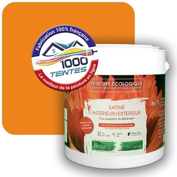 Peinture Natura Tassili® Les fruitées Tangerine (Natura Ethnic NE-033) Intérieur/Extérieur SATIN