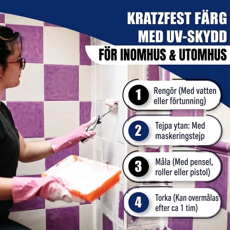 Fliesenfarbe in Verkehrsschwarz RAL 9017 - Fliesenlack mit Lackierset (X300) - Hamburger Lack-Profi