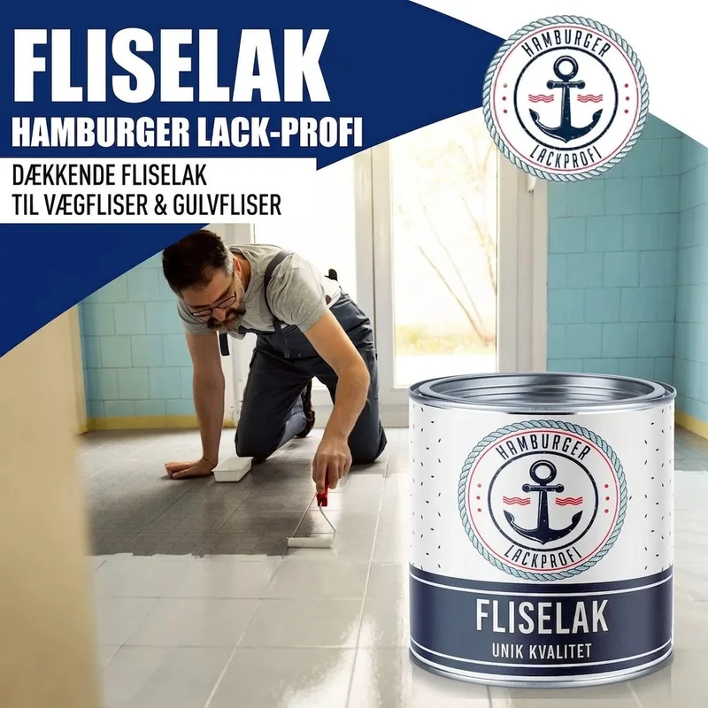 Fliesenfarbe in Beigebraun RAL 8024 - Fliesenlack mit Lackierset (X300) - Hamburger Lack-Profi