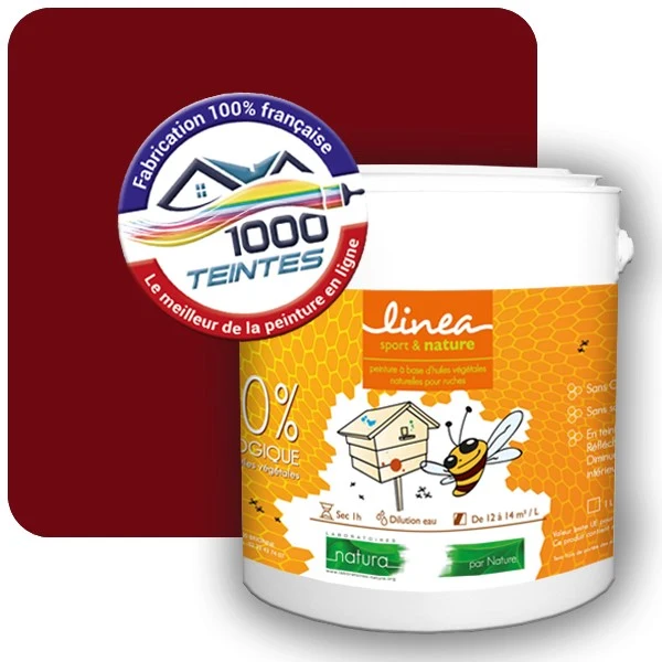 Peinture Natura Linéa® Rouge Basque (Couleurs de France 458-7302-15) Ruche SATIN