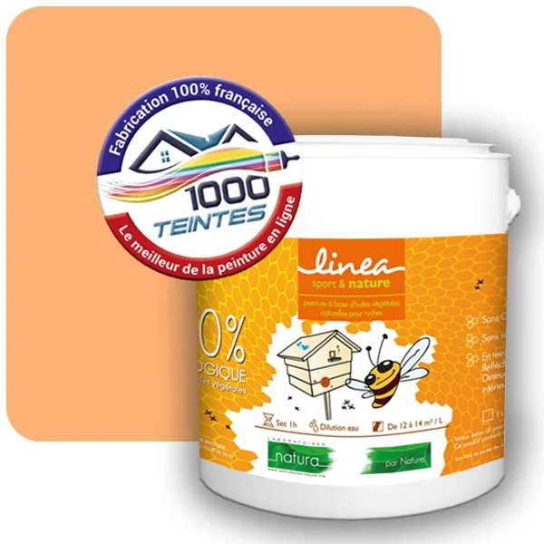 Peinture Natura Linéa® Ocre Jaune du Roussillon (Couleurs de France 458-3304-15) Ruche SATIN