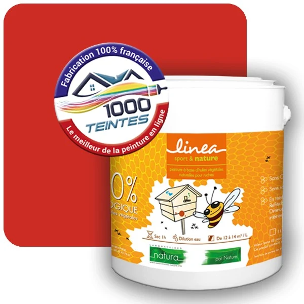 Peinture Natura Linéa® Rouge Puro (RAL Classic 3028) Ruche SATIN