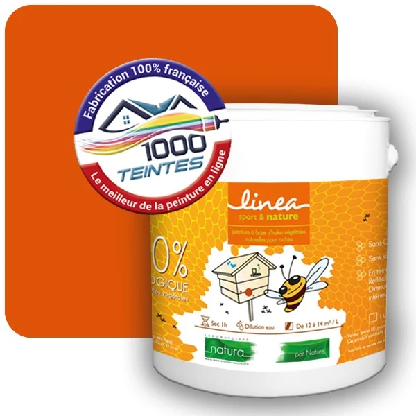 Peinture Natura Linéa® Orangé Signalisation (RAL Classic 2009) Ruche SATIN
